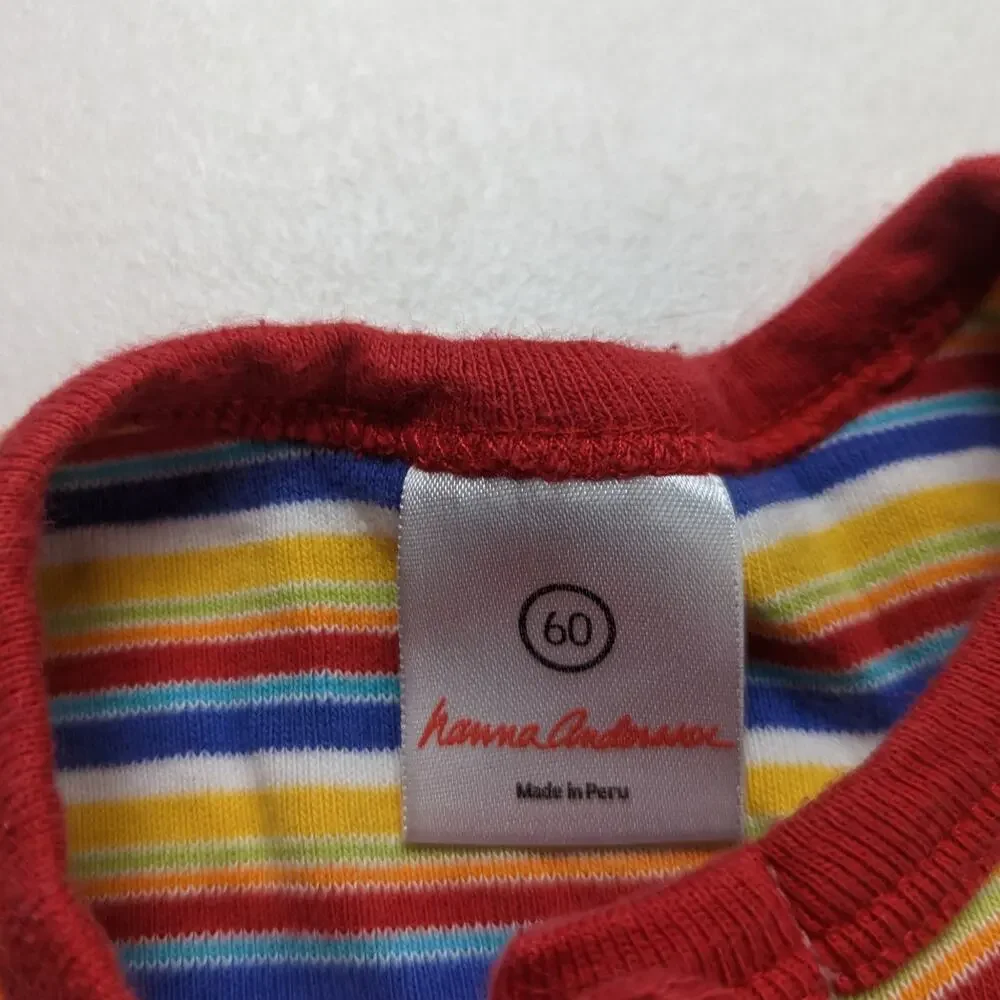 Hanna Andersson Dress Baby Girls Size 3-6m Rainbow Stripe